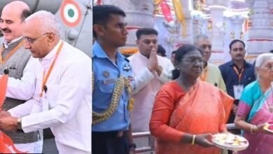 Photo of राष्ट्रपति द्रौपदी मुर्मु का मथुरा आगमन, ब्रज में आध्यात्मिक प्रवास की शुरुआत