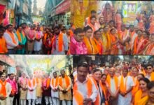 Photo of राम नवमी पर निकली भव्य श्रीराम शोभायात्रा, जय श्रीराम के जयकारों से गूंजा नगर     